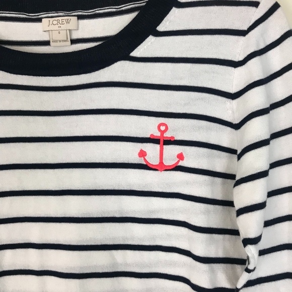 Striped Nautical  top crewneck 3/4 sleeved - Picture 3 of 7